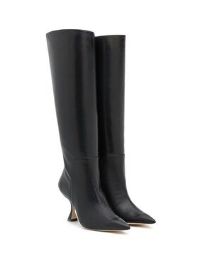 Stuart Weitzman Black Leather XCURVE 85 SLOUCH BOOT